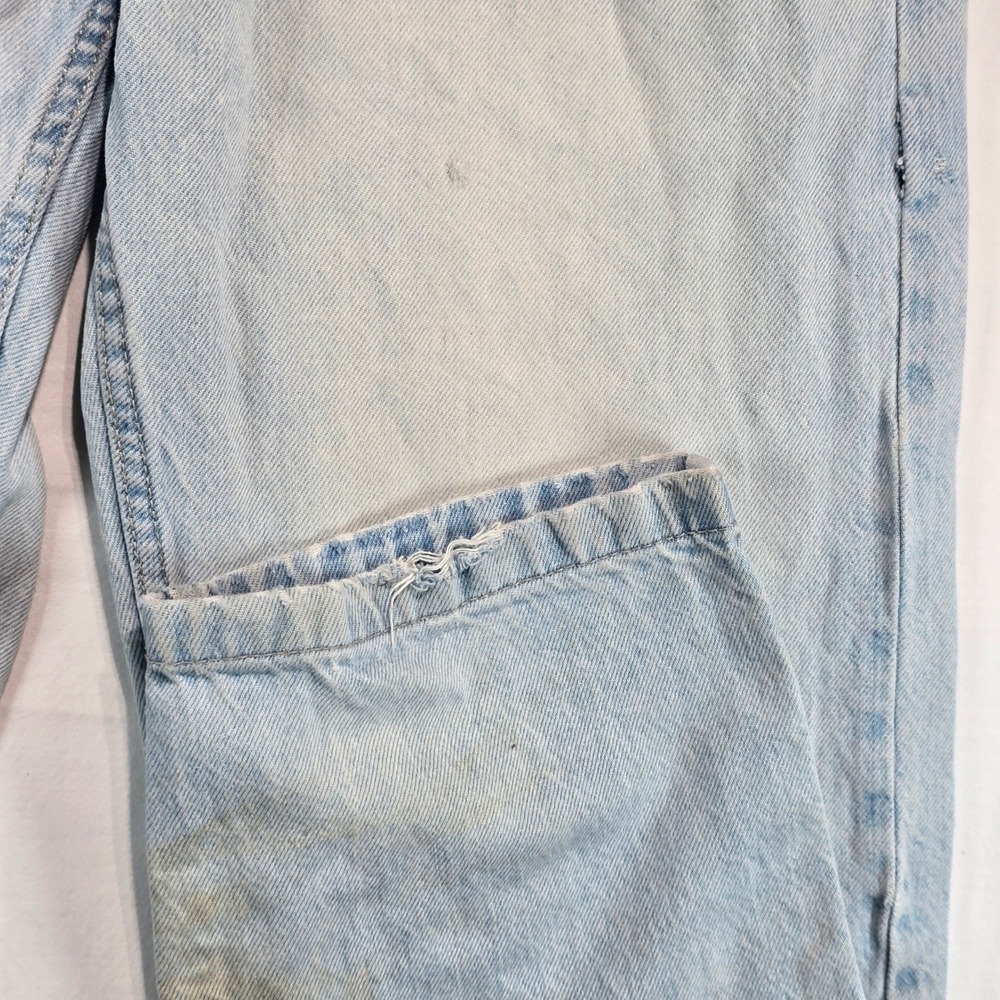 Bershka Carpenter Jeans Mens 30‎ Light Wash Denim Straight Leg Utility Pants - Picture 5 of 16